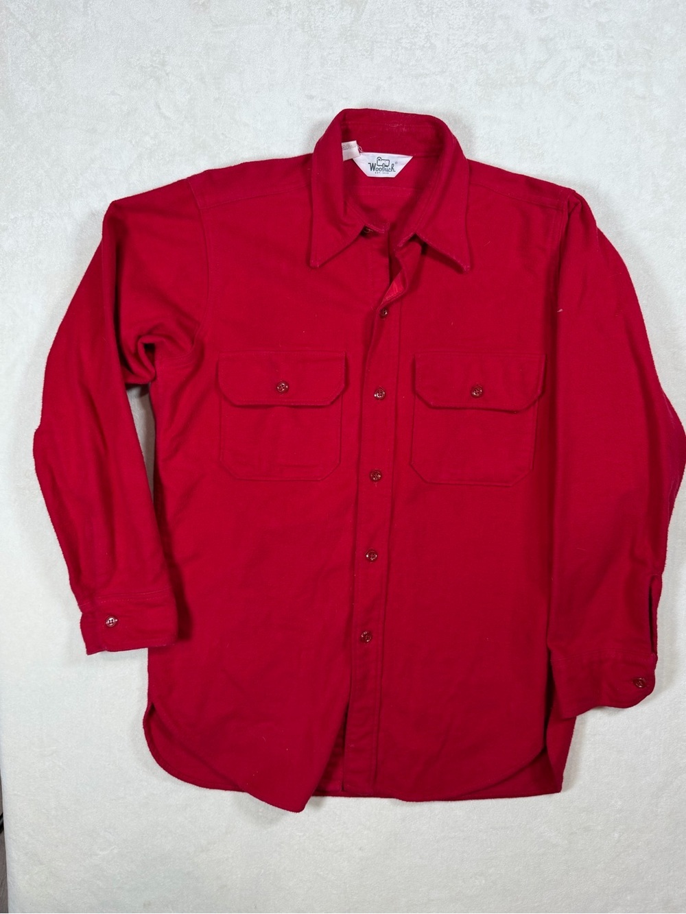 Vintage Woolrich Medium Made in USA Chamois Red Men’s Casual Button-Down Shirt